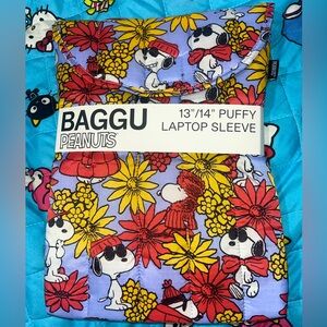 Baggu Peanuts Puffy Laptop Sleeve 13/14” NEW NWT LAST INE